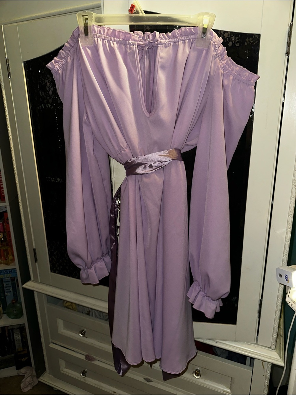 Shein purple off the shoulder dress size 4X